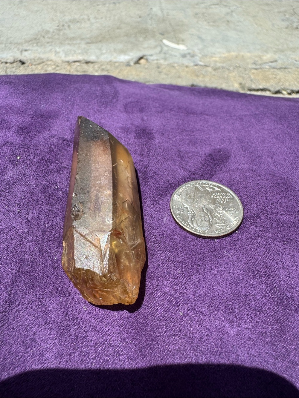 Smoky Dark Citrine Crystal Point